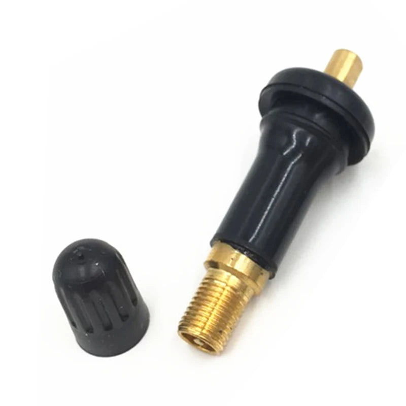 Tire Pressure Sensor Valve 4-Pack | Straight Rubber Nipple for TPMS Tubeless Disc additional angle