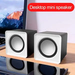 AyeBeau USB Computer Speaker | 2.0 Stereo Desktop Soundbar for PC Laptop close-up view