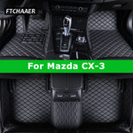 FTCHAAER Custom Car Floor Mats For Mazda CX3 CX-3 2015-2023 Auto Carpets Foot Coche Accessorie