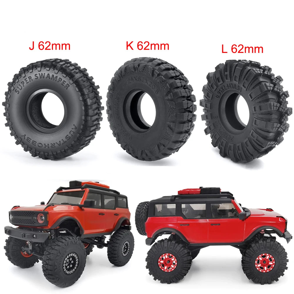 1.0 Inch Soft Rubber RC Crawler Tires 4Pcs for TRX-4M Axial SCX24 lifestyle view