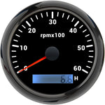 85mm Tachometer with LCD Hour Meter | 7 Color LED Backlight for Marine Boat Car detail view