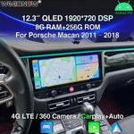 Wireless CarPlay 8G+256G 12.3 Inch Android 14.0 Car DVD Player GPS for Porsche Macan 2011-2018 | QLE
