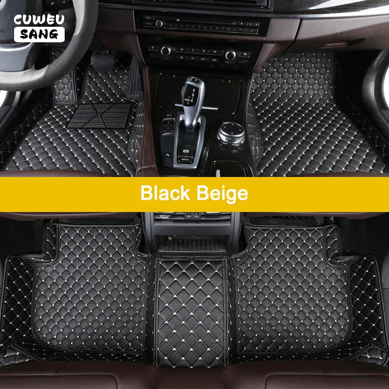 CUWEUSANG Custom Car Floor Mats For Honda Jazz Fit Auto Carpets Foot Coche Accessorie