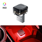 1/2X Car USB Mini LED Interior Atmosphere Light Plug Play Universal Auto LED Lighting close-up view