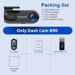 2K Dash Cam WiFi Car DVR | 1440p Night Vision with GPS and Parking Monitor close-up view