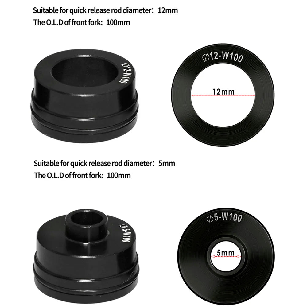 Bike Fork Mount Quick Release Thru Axle Carriers | Front Fork Block for 5x100mm 12x10 lifestyle view
