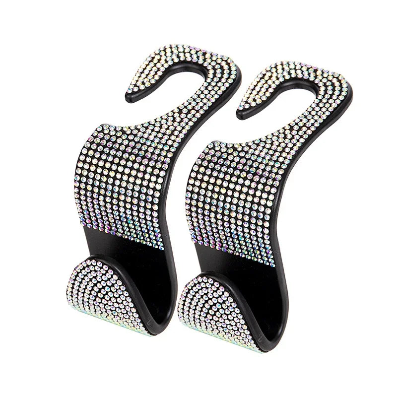Rhinestone Car Headrest Hook Organizer