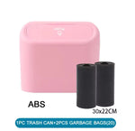 Car Trash Can (with Lid) Contains 1/2/3 Garbage Bags, Small Car Trash Can, Leak-proof Mi detail view