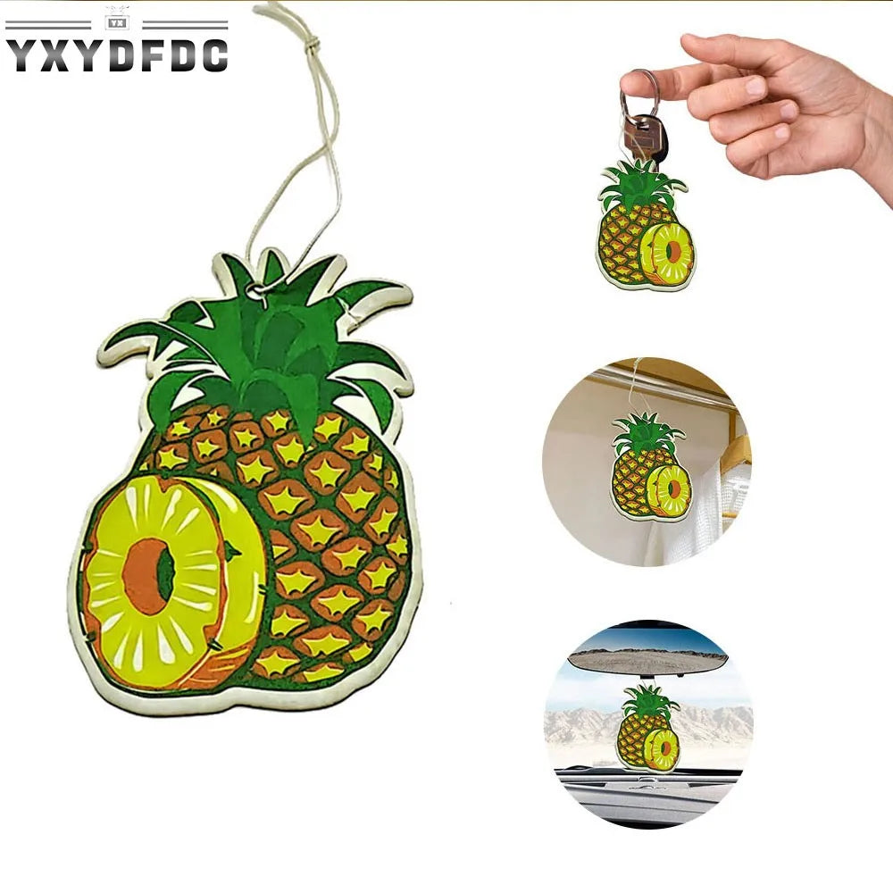 Fruit Car Air Freshener | Natural Aromatherapy Tea Paper Hanging Perfume lifestyle view