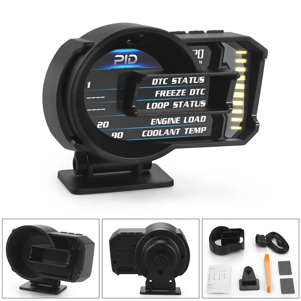 A590 Head Up Display | Full LCD OBD2+GPS Instrument Panel for Car