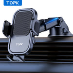 TOPK Universal Car Phone Holder 360° Rotation Cell Phone Mount for Air Vent & Dashboar close-up view