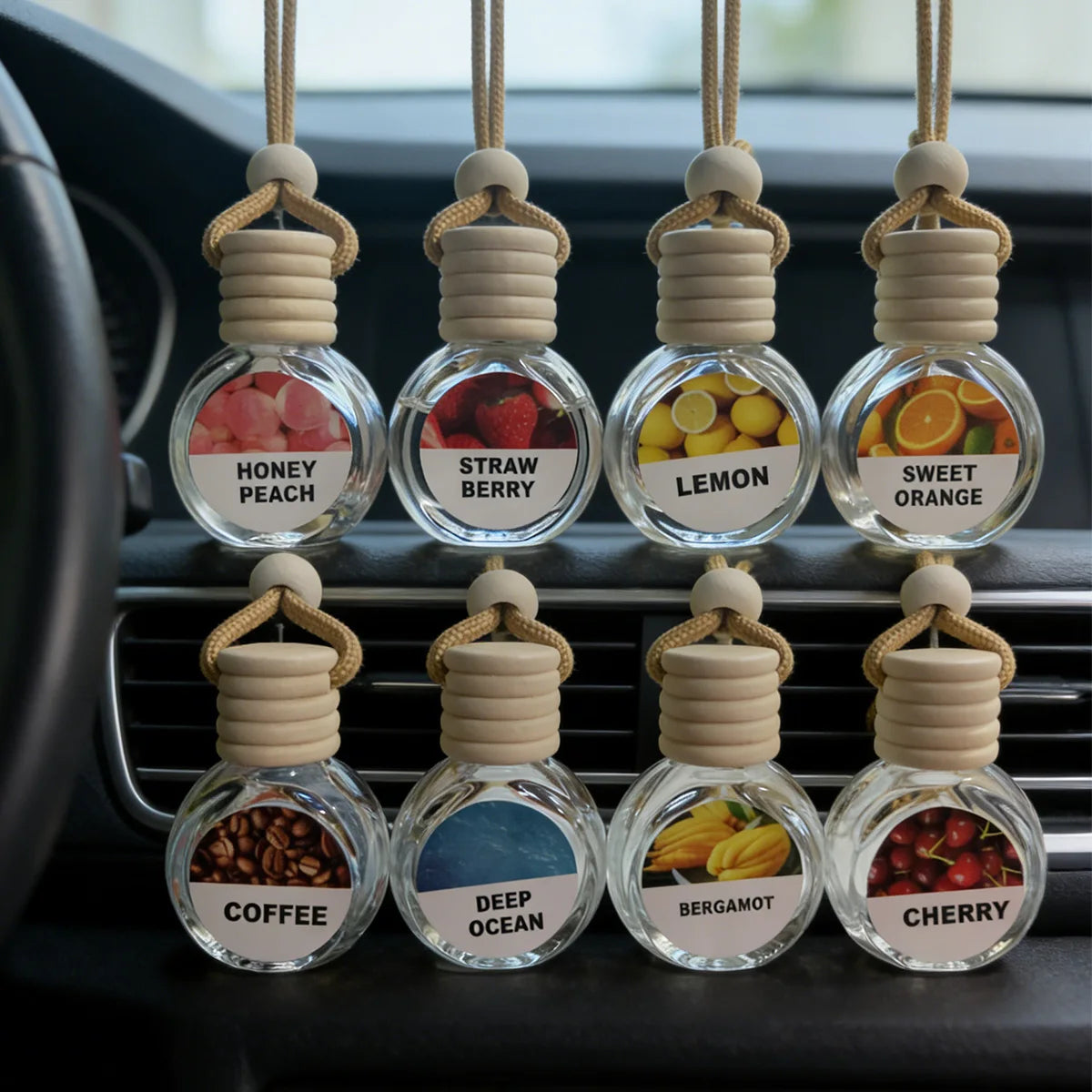 Car Air Freshener Essential Oil, Provides a Long-Lasting Fragrance to Your Car, One Bottle Lasts for 180 Days