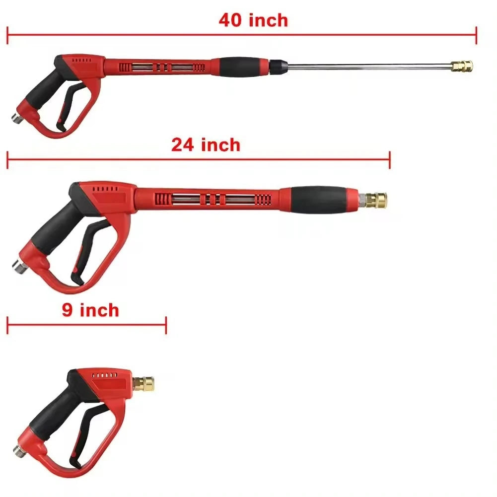 High Pressure Washer Gun Water Spray Gun With Extension Wands | Car Wash Tool close-up view