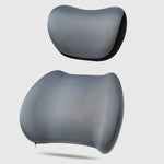 Car Headrest & Lumbar Support Cushion Kit, Ergonomic Driving Fatigue Relief Seat Memory Foam Neck Back Rest Pillows