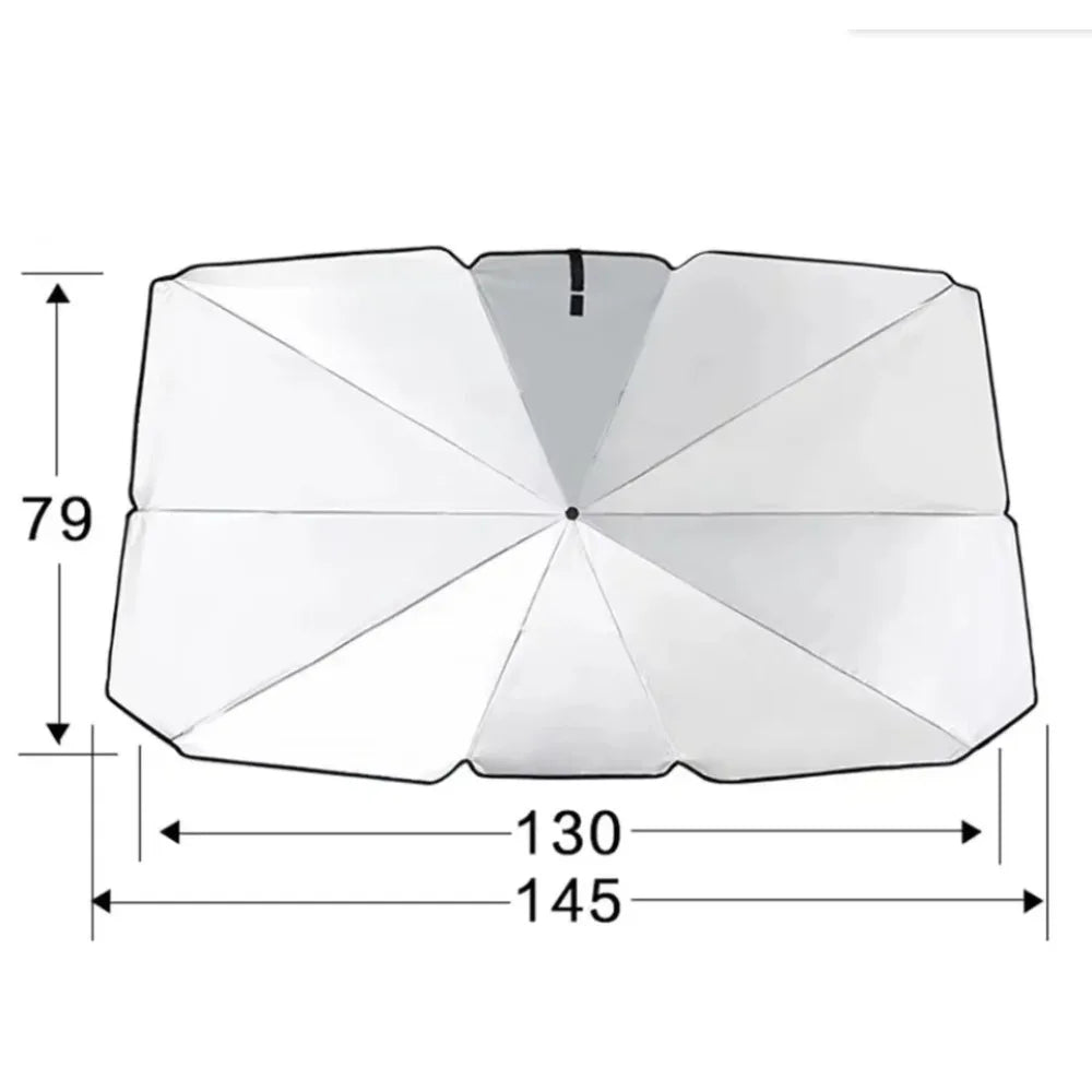 Car Sunshade Umbrella Front Windshield Silver Glue Sunshade Umbrella Uv Resistant Foldin detail view