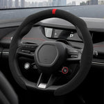 Universal Non-Slip Suede Car Steering Wheel, O/D-Type Steering Covers Wheel Booster Protect Cover for Car Anti-skid Accessories