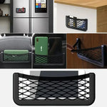 Car Storage Bag Mesh Bag Car Universal Organizer Mesh Storage Bag Auto Paste Net Stor lifestyle view