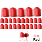 10/25/50/100Pcs Universal Plastic Tire Valve Caps for Cars, Trucks, Motorcycles, and B close-up view