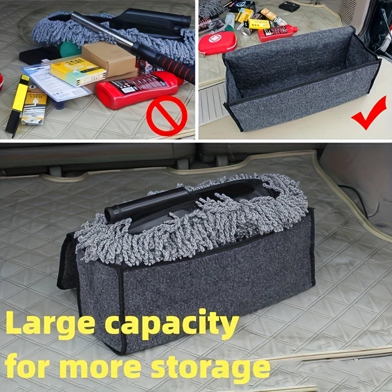 Car Trunk Storage Box 1-Pack: Foldable Bag with Compartments & Handle, for SUVs/Sedans/T detail view