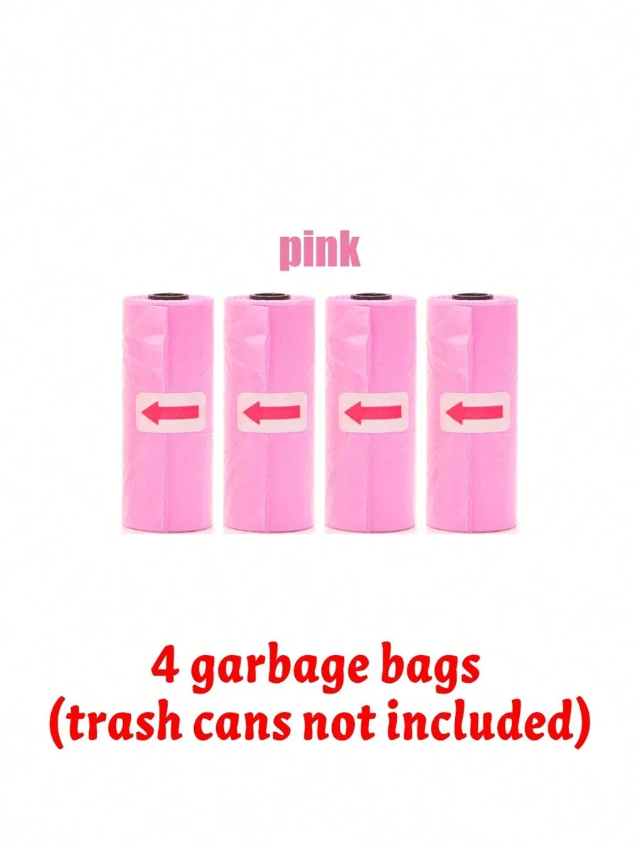 1 Trash Can And 4 Rolls Of Garbage Bags (15 Per Roll, 60 Garbage Bags In Total), Supe alternate view