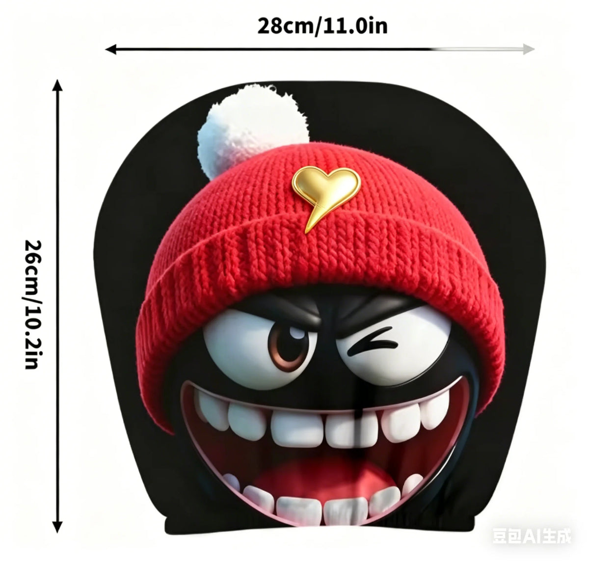 2pcs Portrait Printed Car Headrest Covers | 100% Polyester Universal Fit for Cars, Tr alternate view