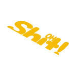 OHSHIT- Vinyl Car Stickers/ Motorcycles - Waterproof Durable Decals, Body / Door /Helm close-up view