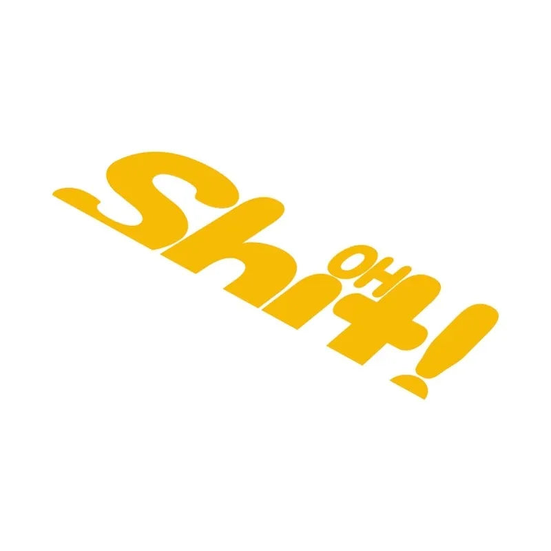 OHSHIT- Vinyl Car Stickers/ Motorcycles - Waterproof Durable Decals, Body / Door /Helm close-up view