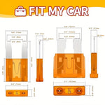 300pcs Car Blade Fuse Assortment Kit Auto Truck Automotive Medium Small Fuse Mixed additional angle