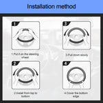 Universal Steering Wheel Cover with Black Crystal Rhinestones Car Breathable Anti-Sli alternate view
