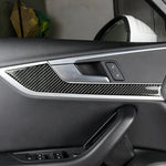 Carbon Fiber Car Interior Gear shift buttons Panel Door Armrest Reading Light Cover Trim Stickers Accessories for Audi A4 A5 B9