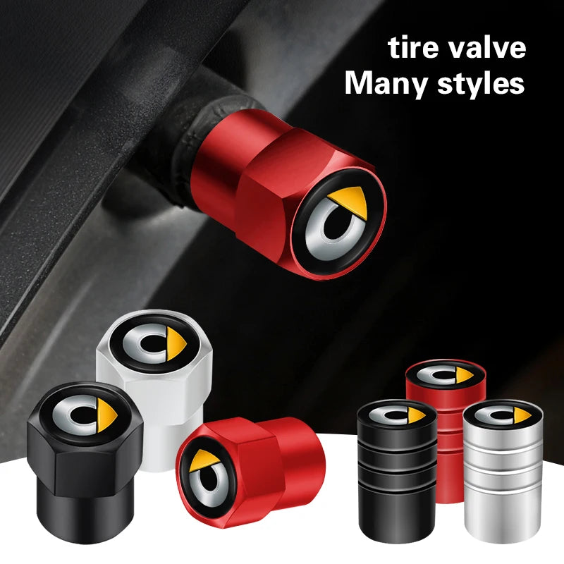 4pcs Aluminum Alloy Tire Valve Stem Caps for Smart Fortwo Forfour | Dust Proof Airtight Wheel Dust C
