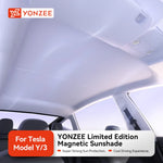 YZ Magnetic Sun Shade for Tesla Model 3 Y Highland Juniper 2021-2025 | Glass Roof Sunshade Front Rea