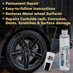 Gloss Black Rim Touch Up Paint Wheel Repair Kit | Quick Wheel Scratch Repair for Car R close-up view