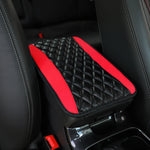 PU leather multi-color three-dimensional embroidered car armrest cushion, center console cushion, car decoration items