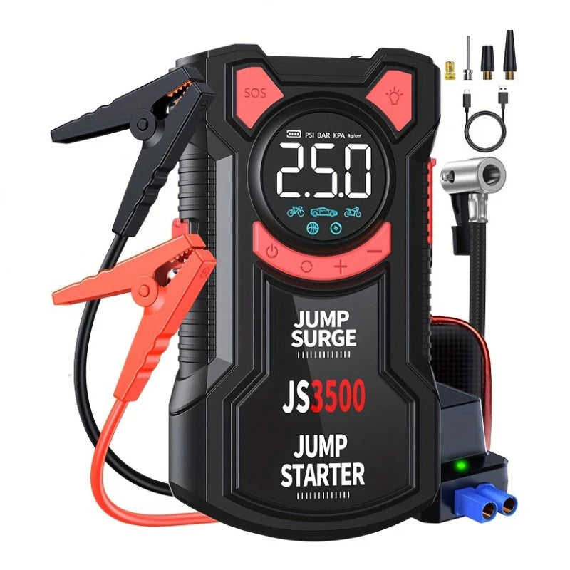 PAIVIROKU 5-in-1 Jump Starter with Air Pump 3000A Peak Starter Box 150PSI Battery Pack with Digital Tire Inflator Car Battery Jump Starter