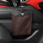 Car Trash Can Hanging Garbage Bin Pu Leather Foldable detail view