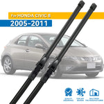 AutoXbert Front Wiper Blades for Honda Civic 8 Hatchback & Sedan 2005-2011 | 26"+23" Windshield Wipe