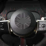 Car Steering Wheel Sticker For MINI Cooper F56 F55 F54 F60 R56 R60 U25 J01 F65 F66 PU Leather Stickers Interior Car Accessories