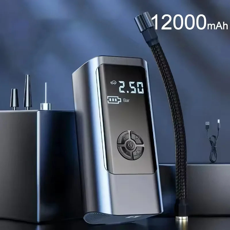 Wireless Portable Car Air Pump | 150PSI Cordless Tire Inflator with 12000mAh alternate view