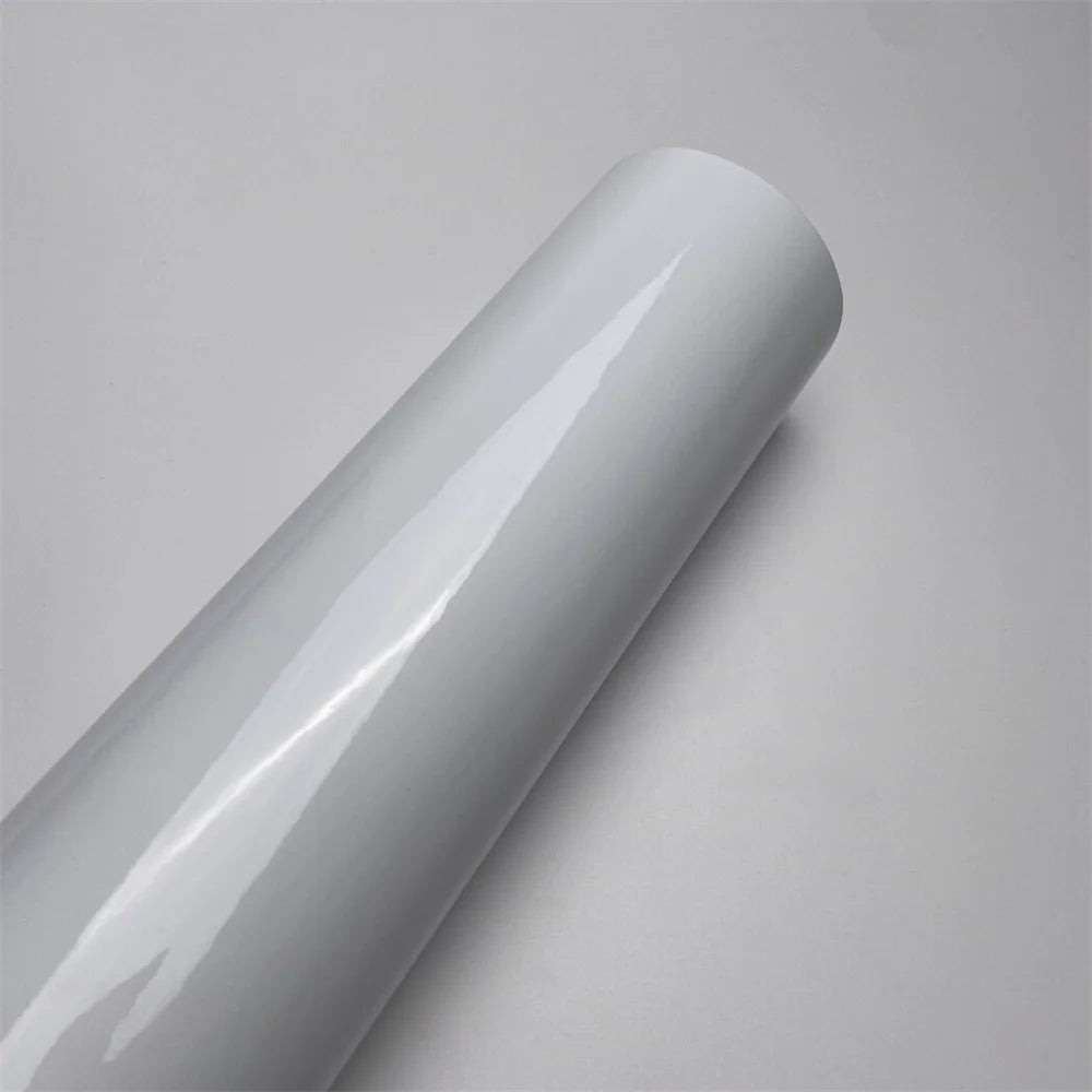 Bright White Vinyl Wrap Self-adhesive Auto Motorcycle Body Wrap Sticker Glossy Whit additional angle