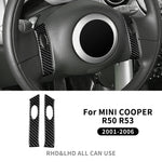 For Mini Cooper Hatch One R50 R53 2001-2006 Steering Wheel Button Sticker Strip Sof additional angle