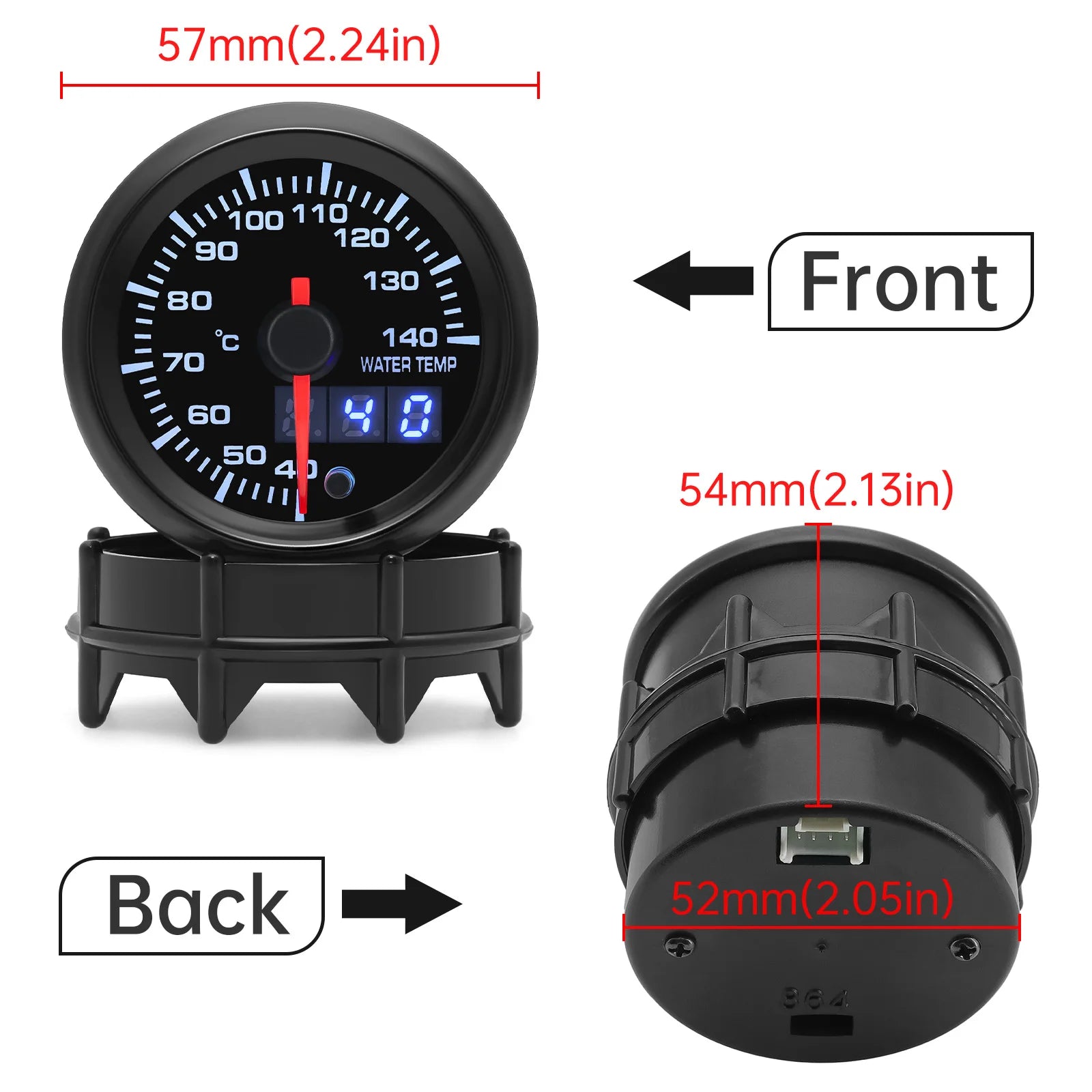 52MM 7-in-1 Car Gauge Set | LED Dual Display with Sensors for 12V Gasoline Vehicles lifestyle view