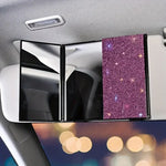 Rhinestone Crystal Car Rear View Mirror Makeup and Magnification Three-mirror Sun Visor Decor Cosmetic Mirror Auto Accessories