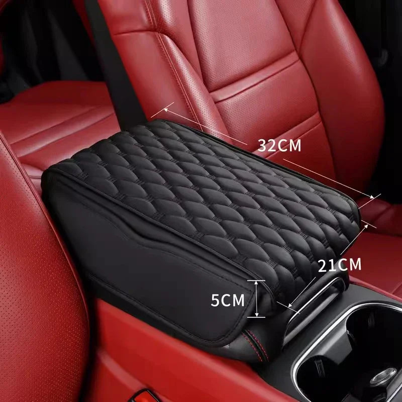 Car Armrest Pad Organizer Bag Thicken Memory Foam Anti Scratch Pads Center Console Car Elbow Rest Storage Pocket Goods