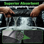 3pc Ultra-Absorbent Microfiber Cleaning Cloth | Soft, Durable & Quick-Dry Towel for Ca close-up view