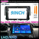 2 Din Car CD Fascia for 2016-2020 Honda Civic 9 Inch Panel Frame Plastic Accessories Automotive Cent