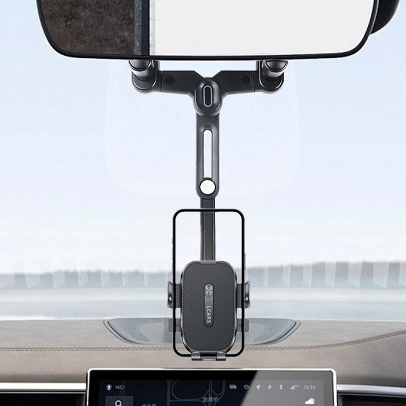 Lcars Car Phone Holder, Car Rearview Mirror Mount, Phone Navigation Suspension Support Bracket, Secure Grip to Prevent Shaking