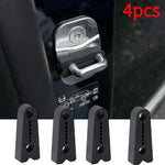 4pcs Car Door Lock Shock Absorber Silicone Cover Noise Reduction & Anti-Collision Pad, Universal Lat