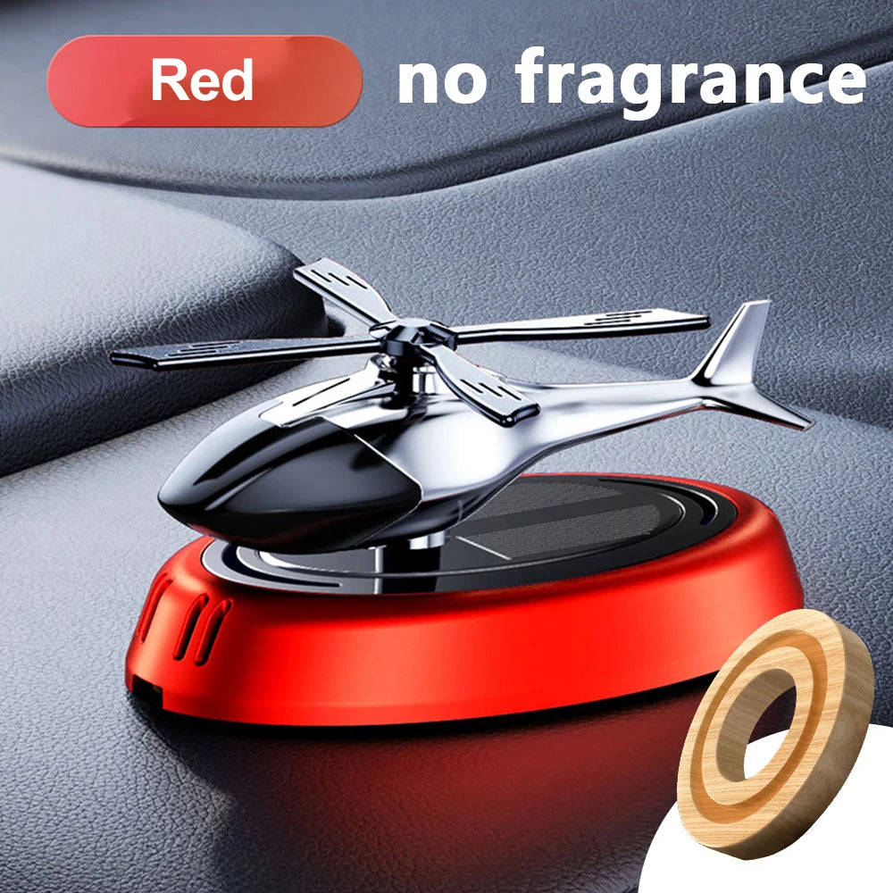 Solar Car Air Freshener Helicopter Decoration | Solar Powered Car Perfume detail view