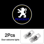 HD LED Welcome Light Car Door Projector Lamps for Peugeot Models | Carbon Fiber Black alternate view